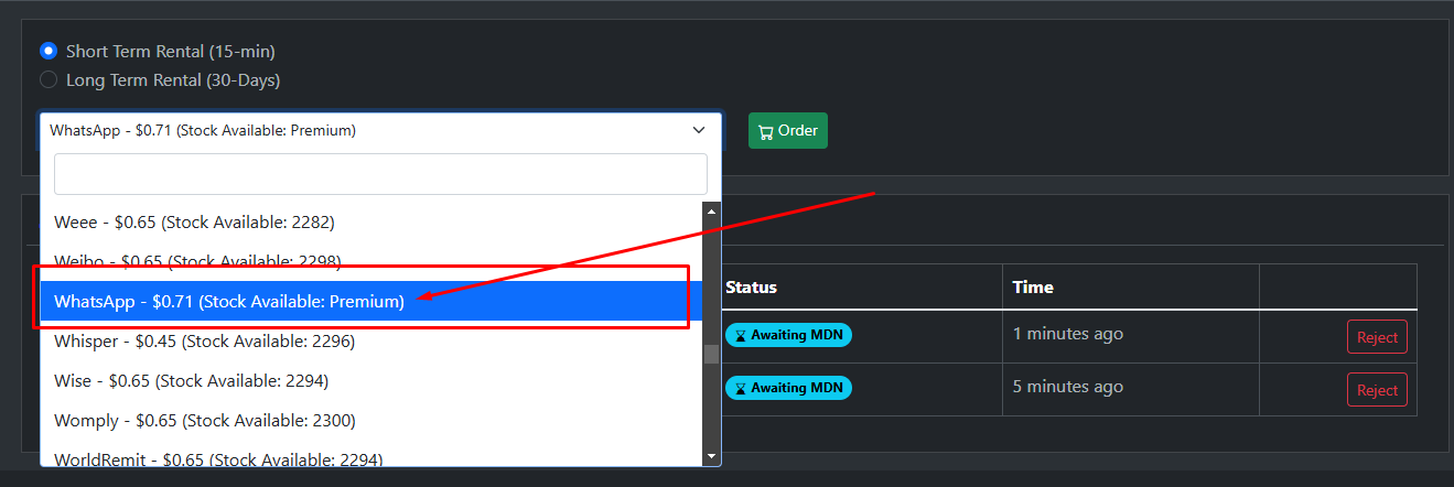 non voip str order